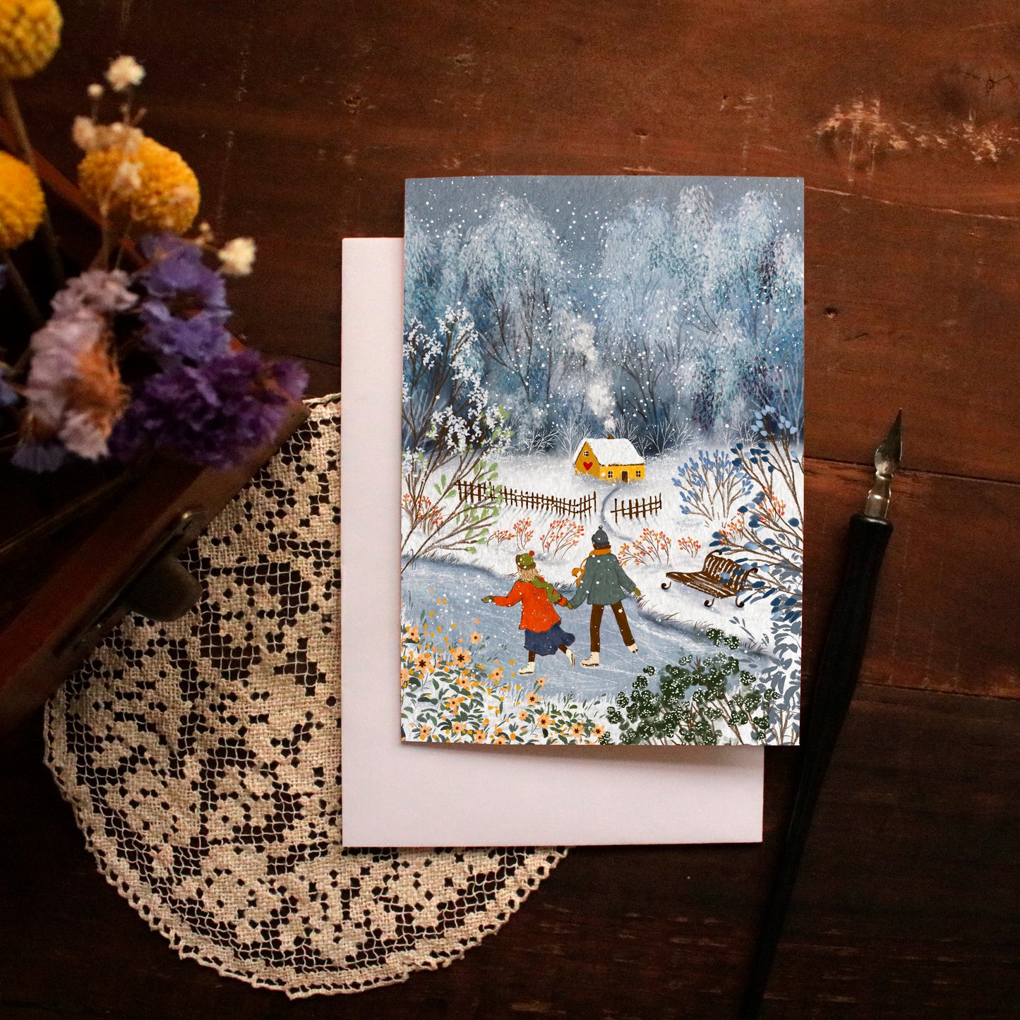 Greeting Card set of 3 "Frosty Days"