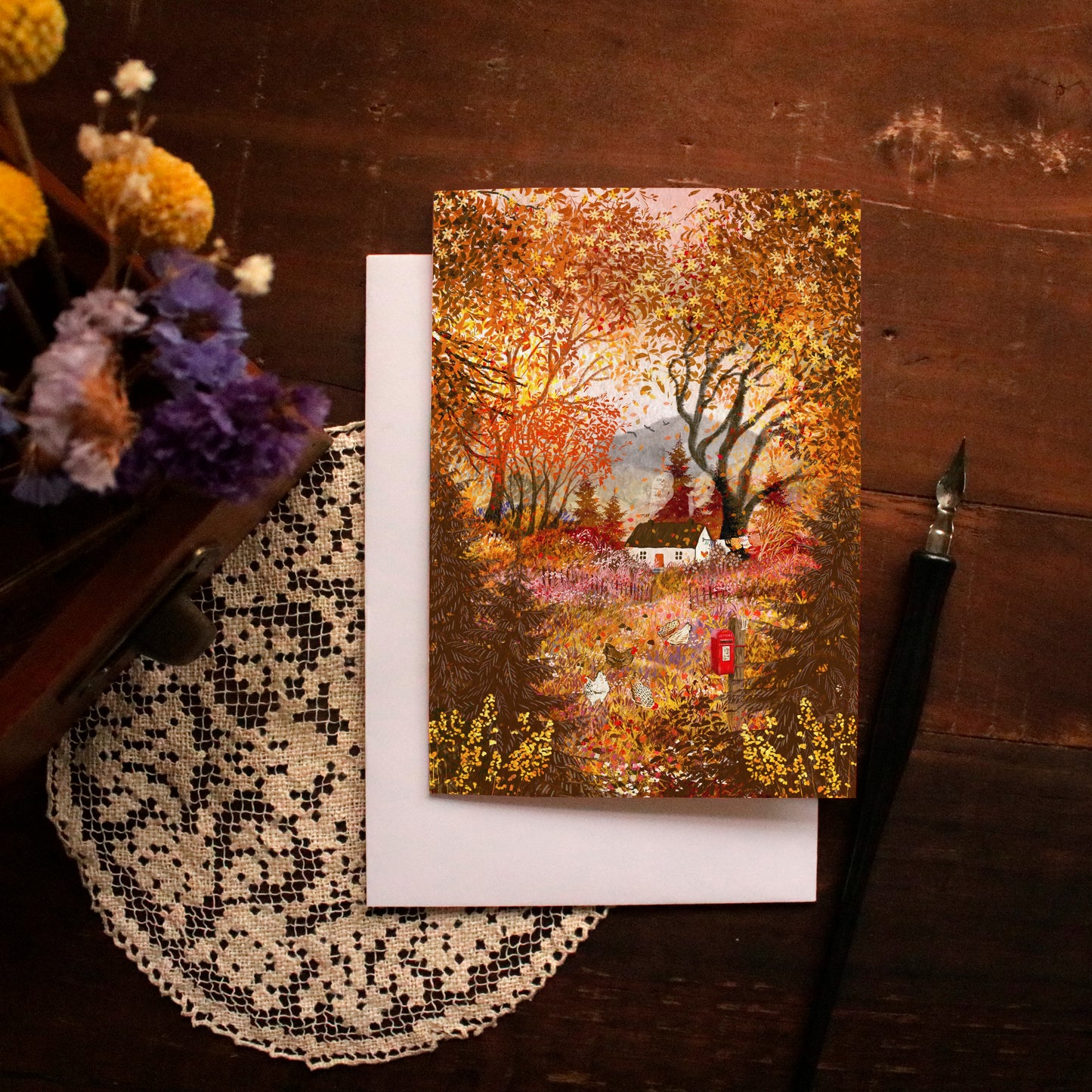 Greeting Cards set of 3 "Geese, Chickens and Sheep"