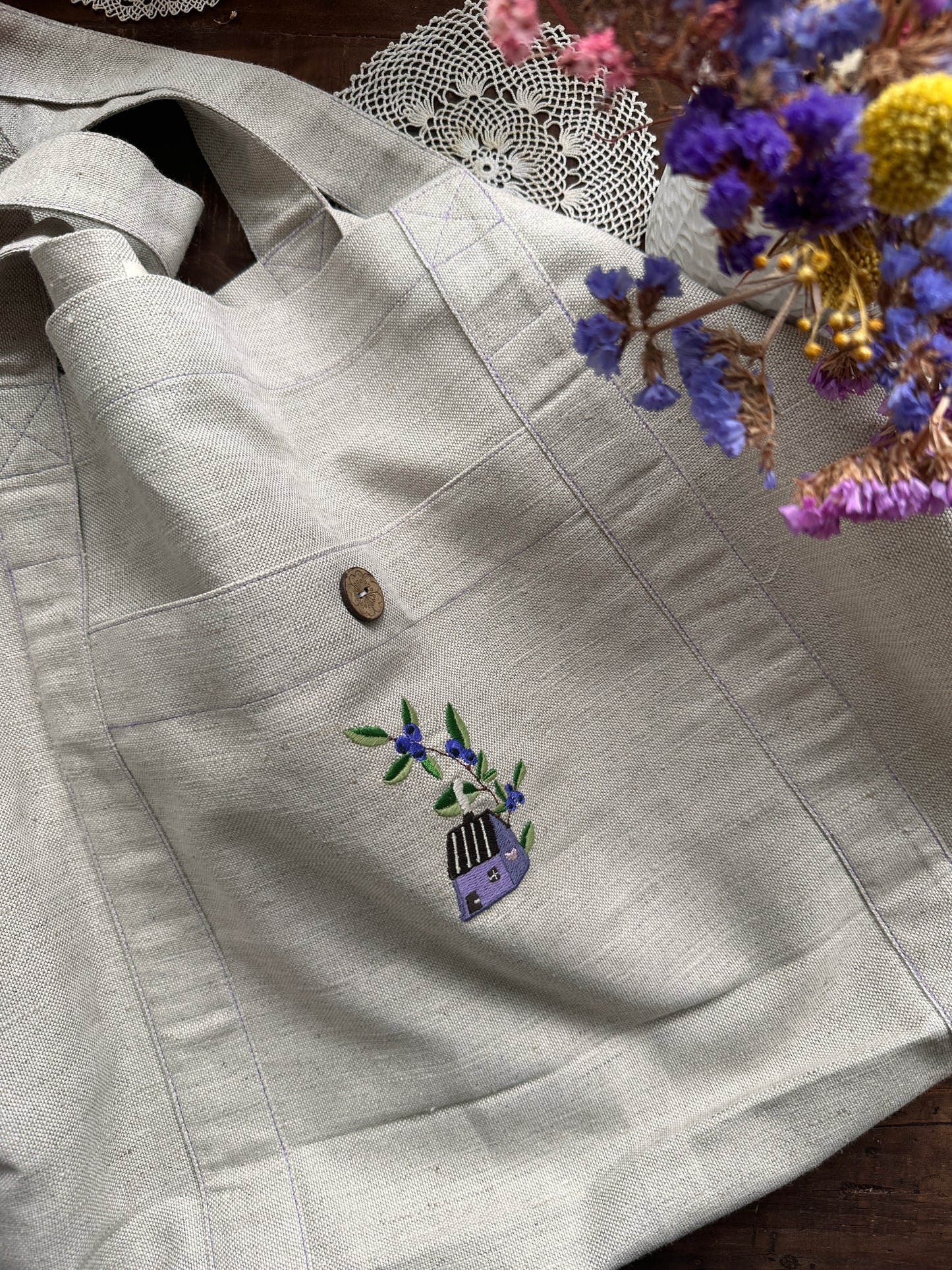 XXL Tote Bag "Blueberry Cottage"