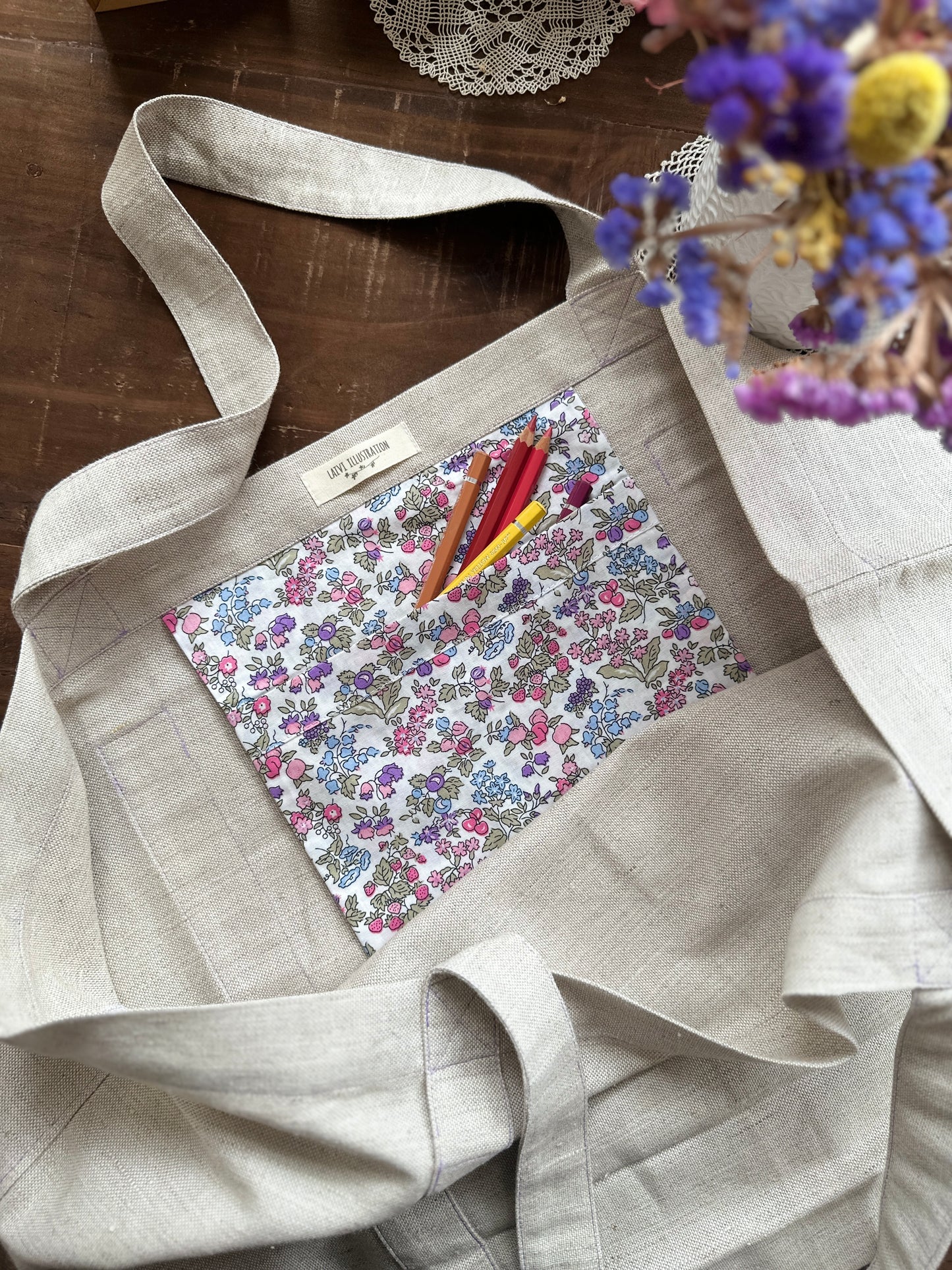 XXL Tote Bag "Blueberry Cottage"