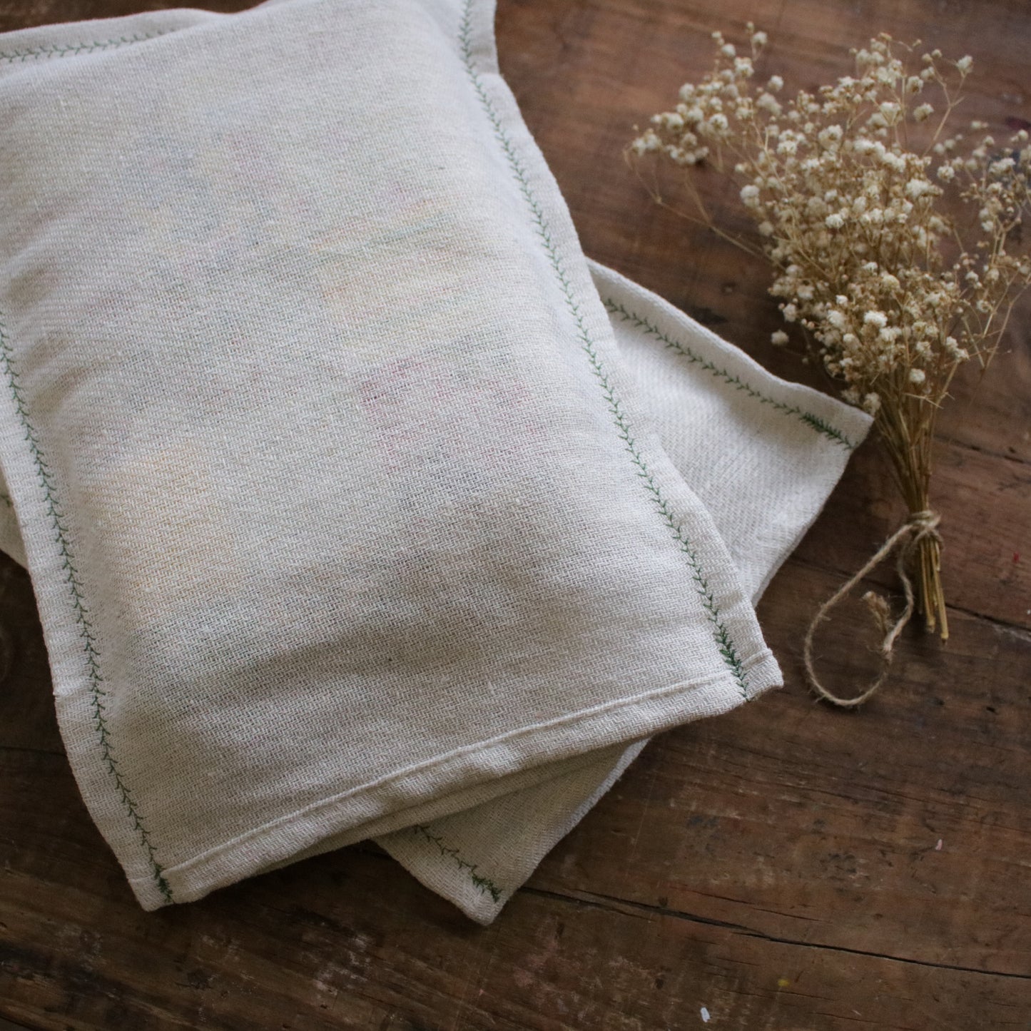 Handmade Linen Tote Bag with an Embroidery "Blooming Meadow"