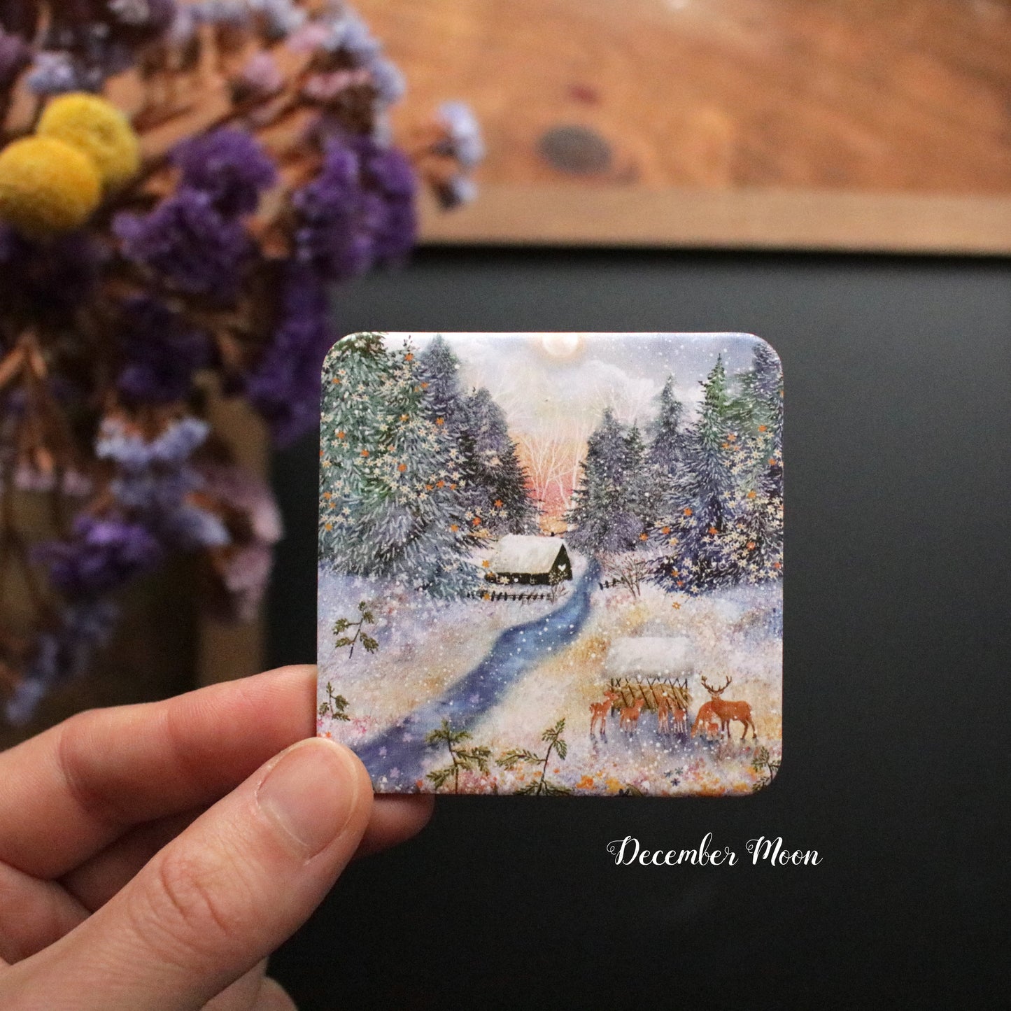 Illustrated Winter Fridge Magnet