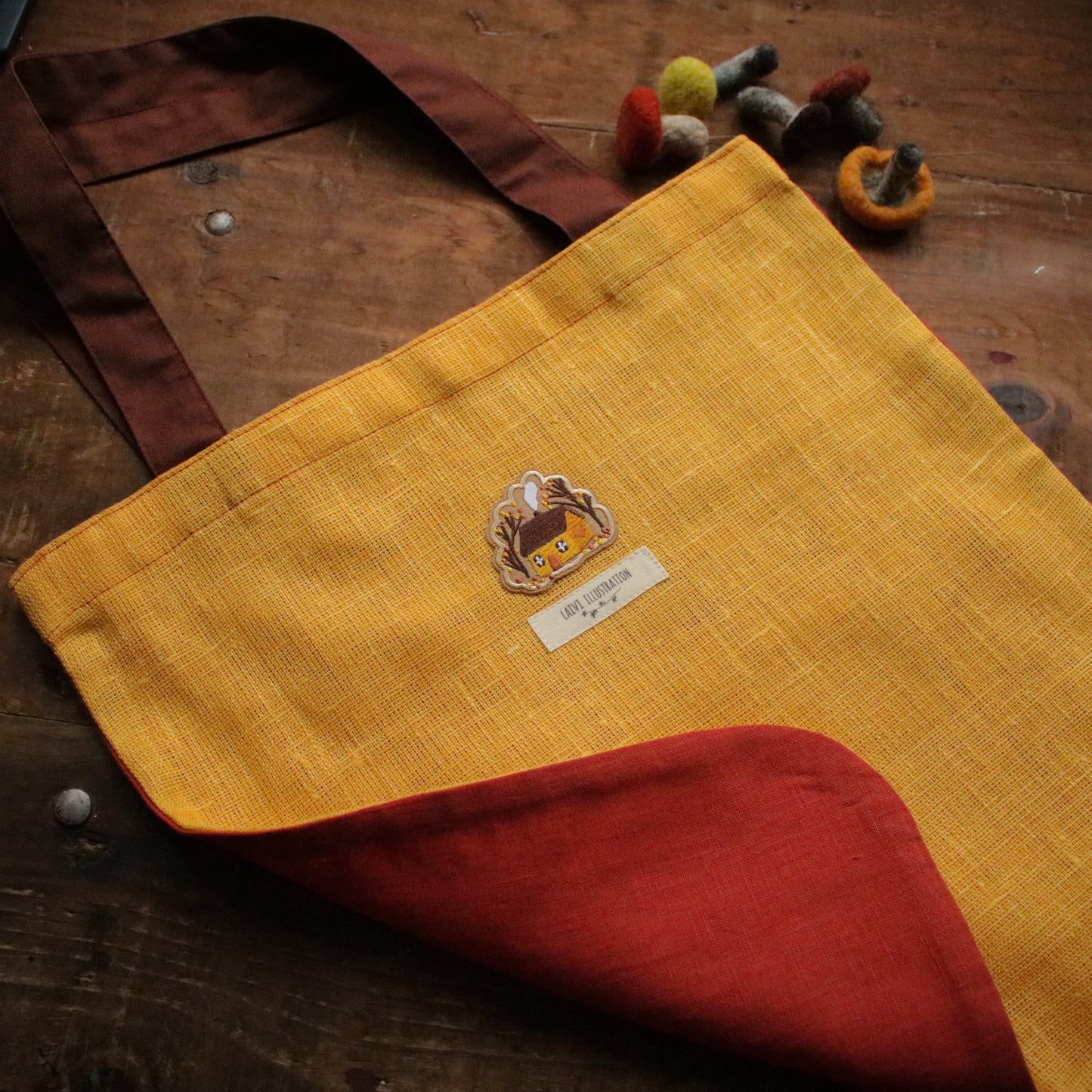 Handmade Linen Tote Bag