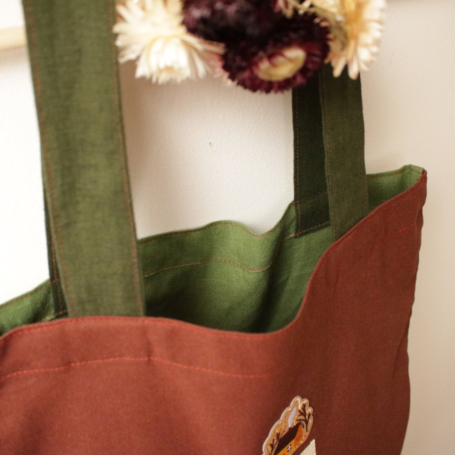Handmade Linen Tote Bag