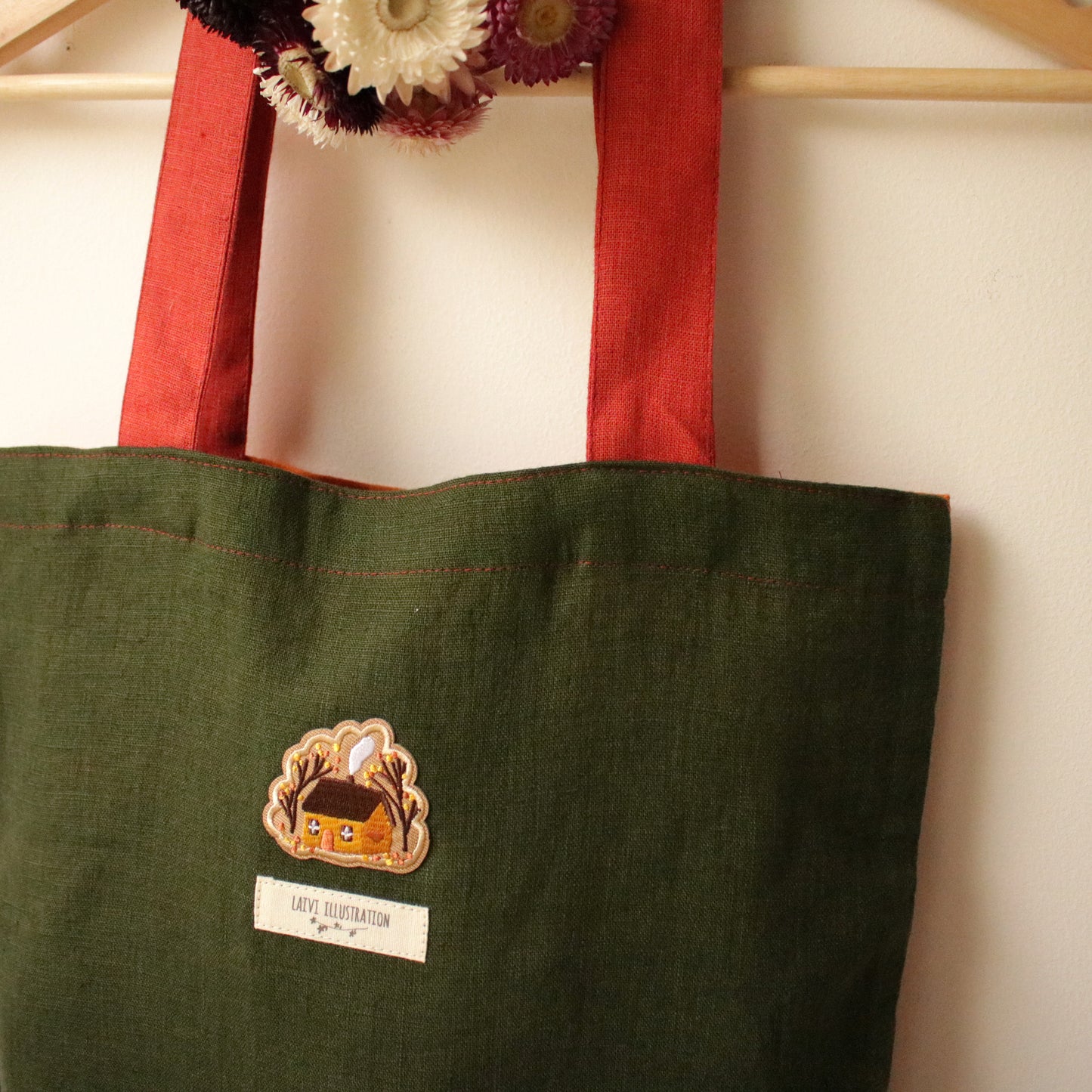Handmade Linen Tote Bag