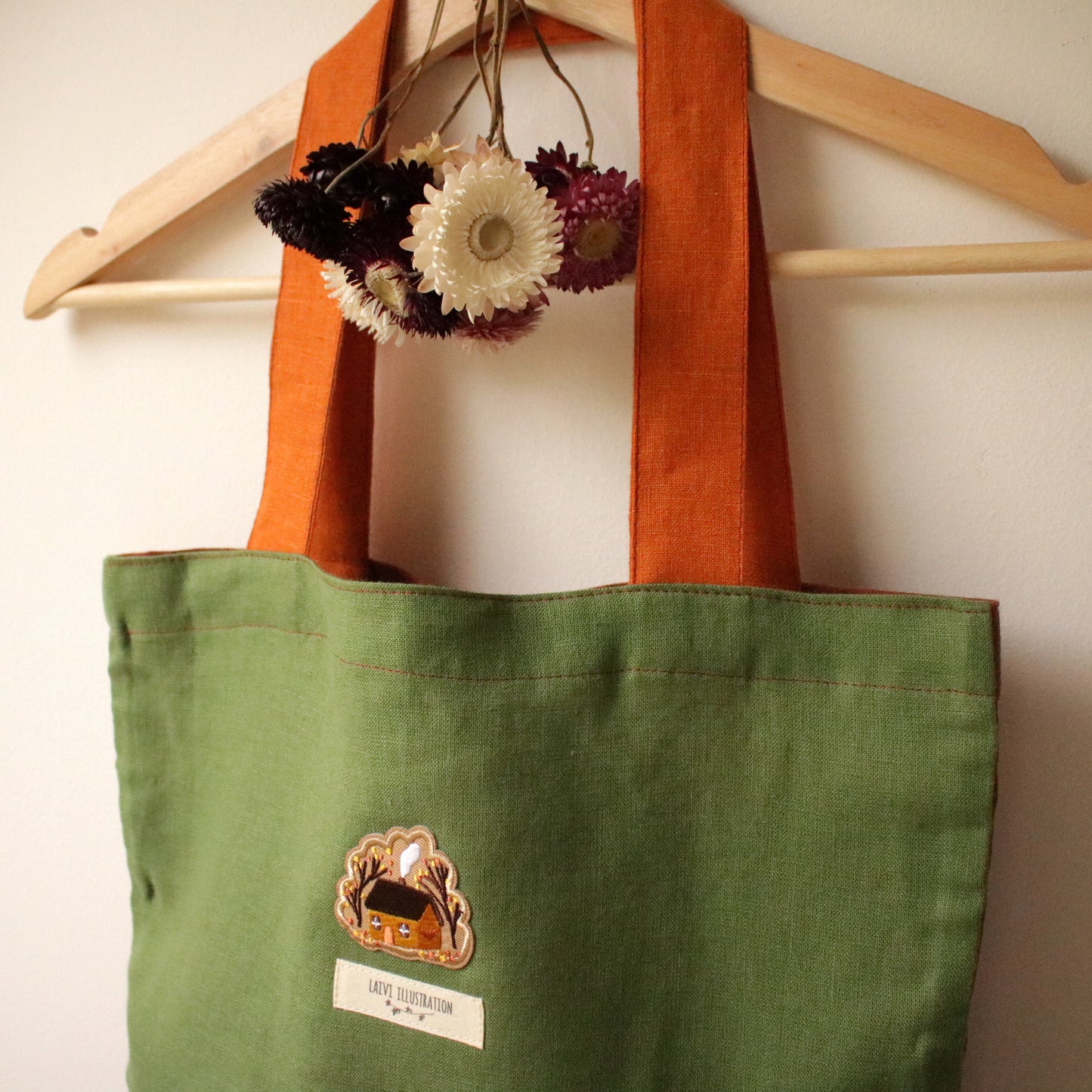 Handmade Linen Tote Bag