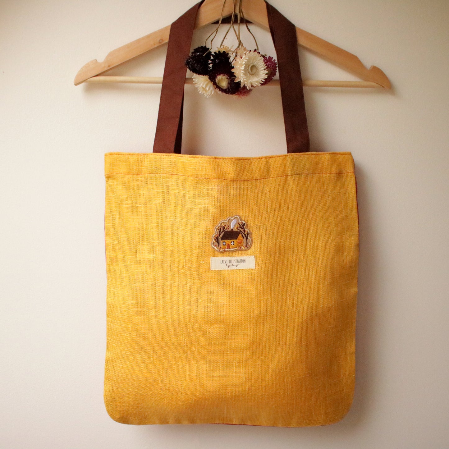 Handmade Linen Tote Bag