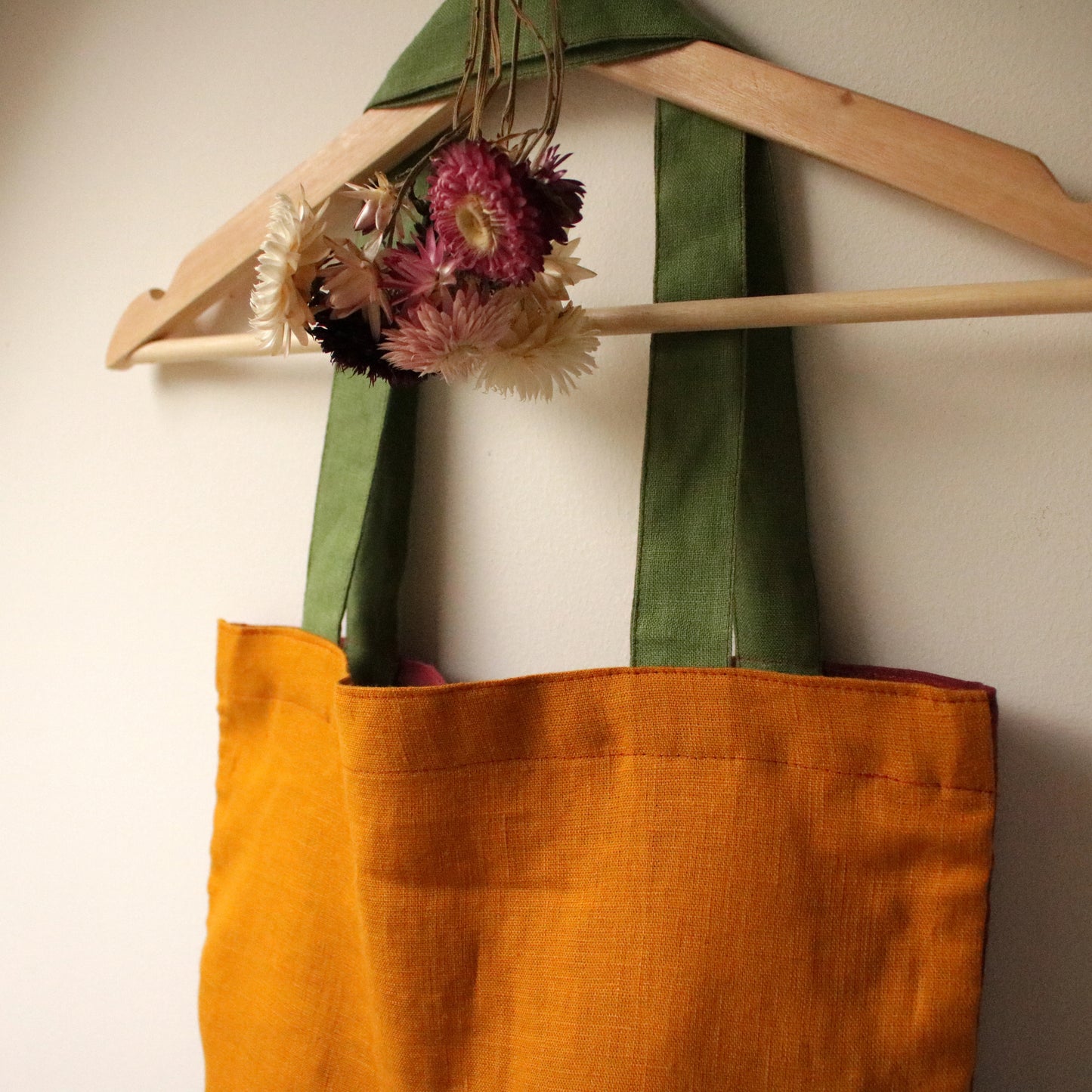 Handmade Linen Tote Bag