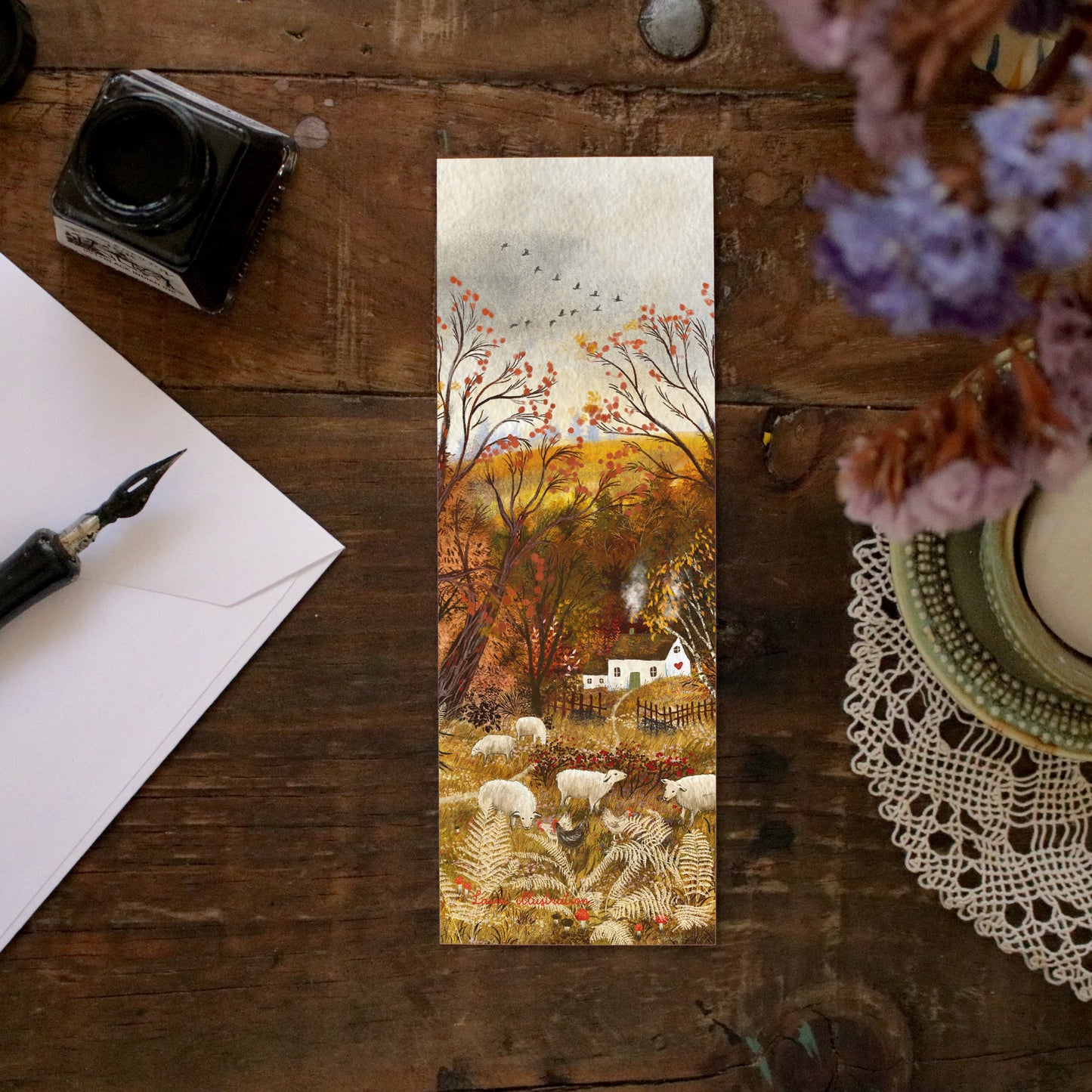 Bookmark "Fern and Sheep"