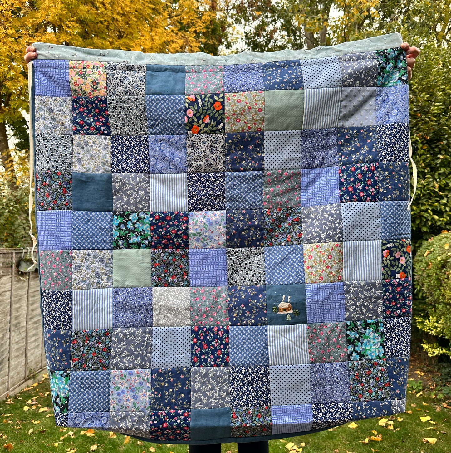 Heirloom Patchwork Christmas Sack Midnight Blue