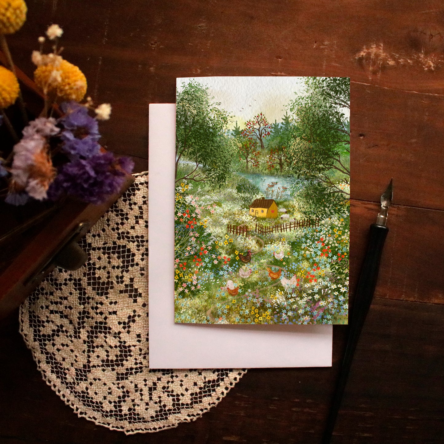 Greeting Cards set of 3 "My Lovely Summer"