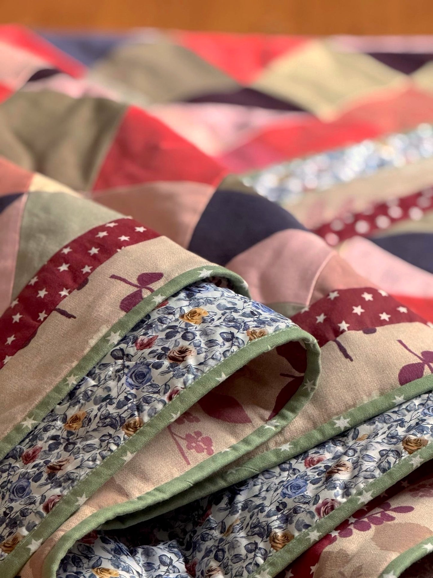 Heirloom Patchwork Blanket "Autumn Leaves"