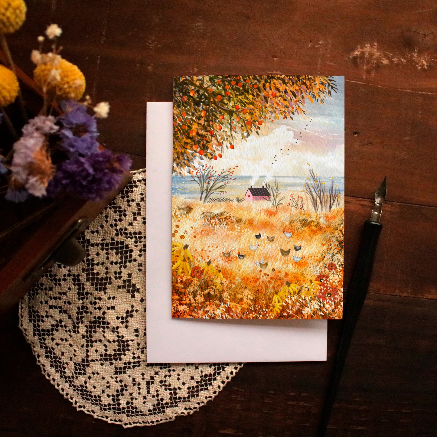 Greeting Card set of 4 "Autumn Days"