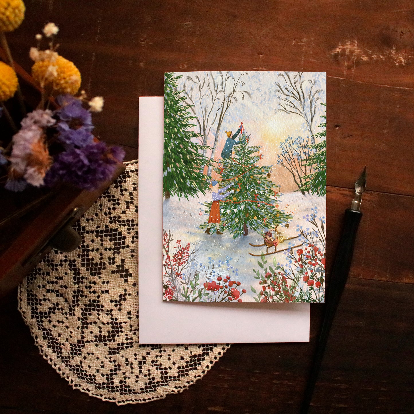 Greeting Card set of 3 "Holiday Light"