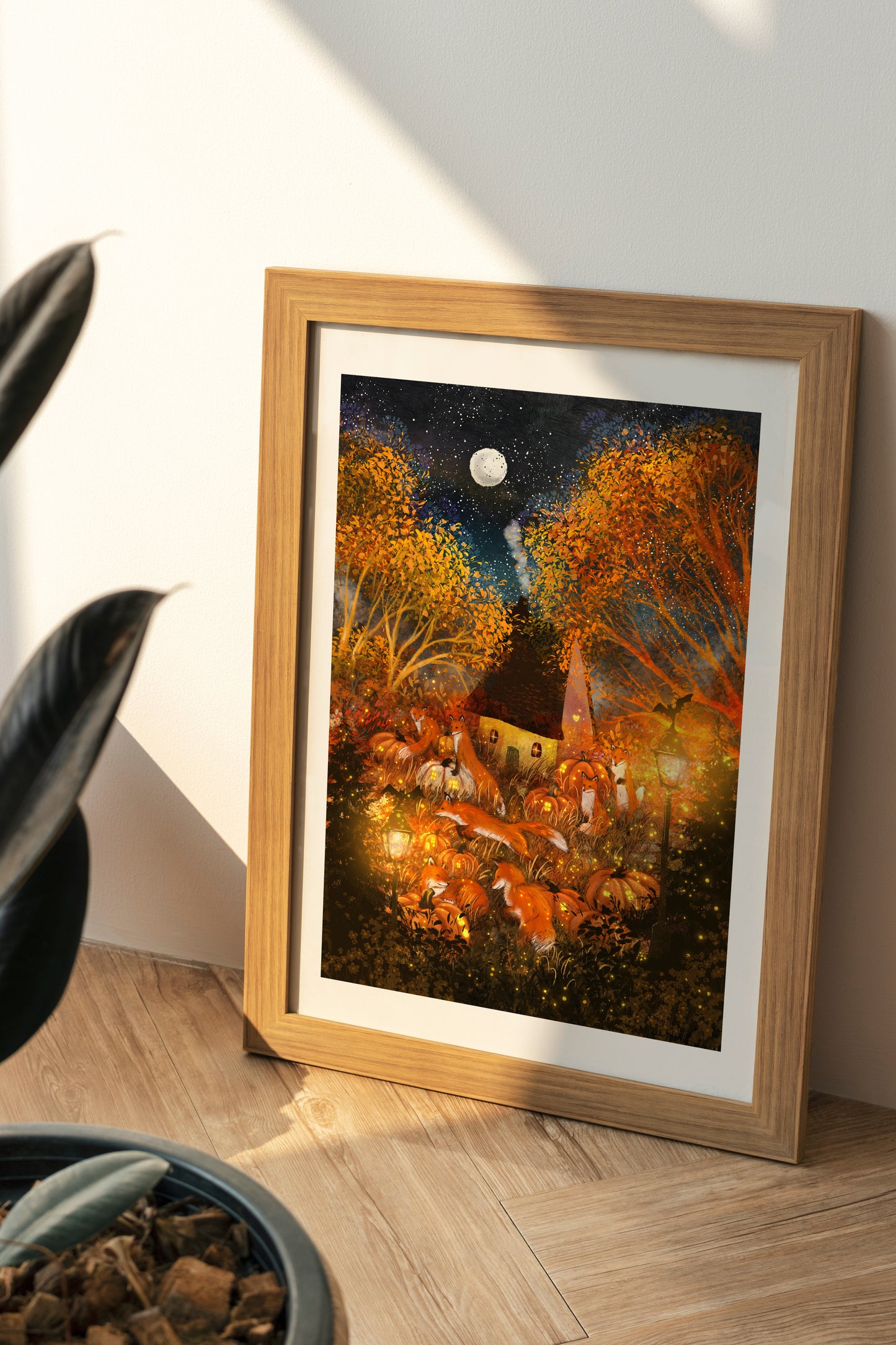 Giclee Fine Art Print "Foxes and Fireflies"