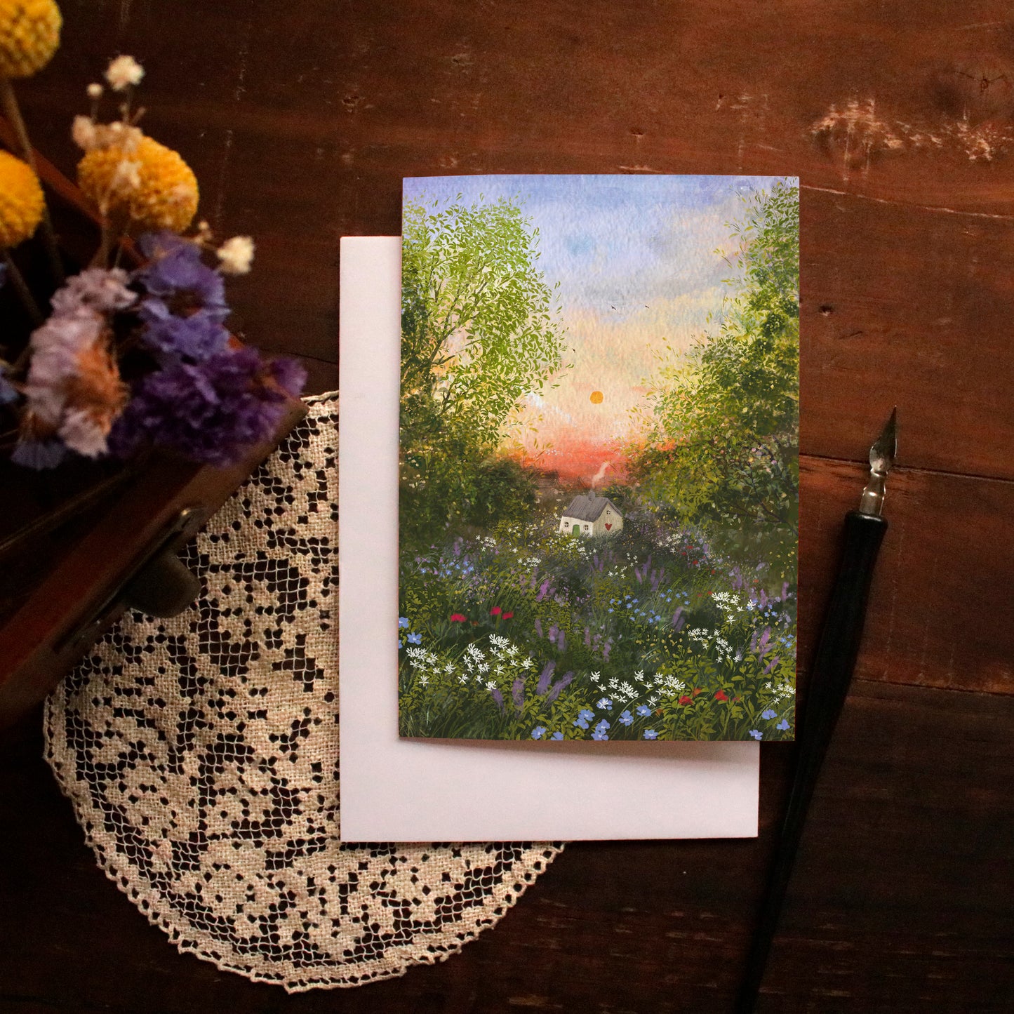 Greeting Cards set of 3 "My Lovely Summer"