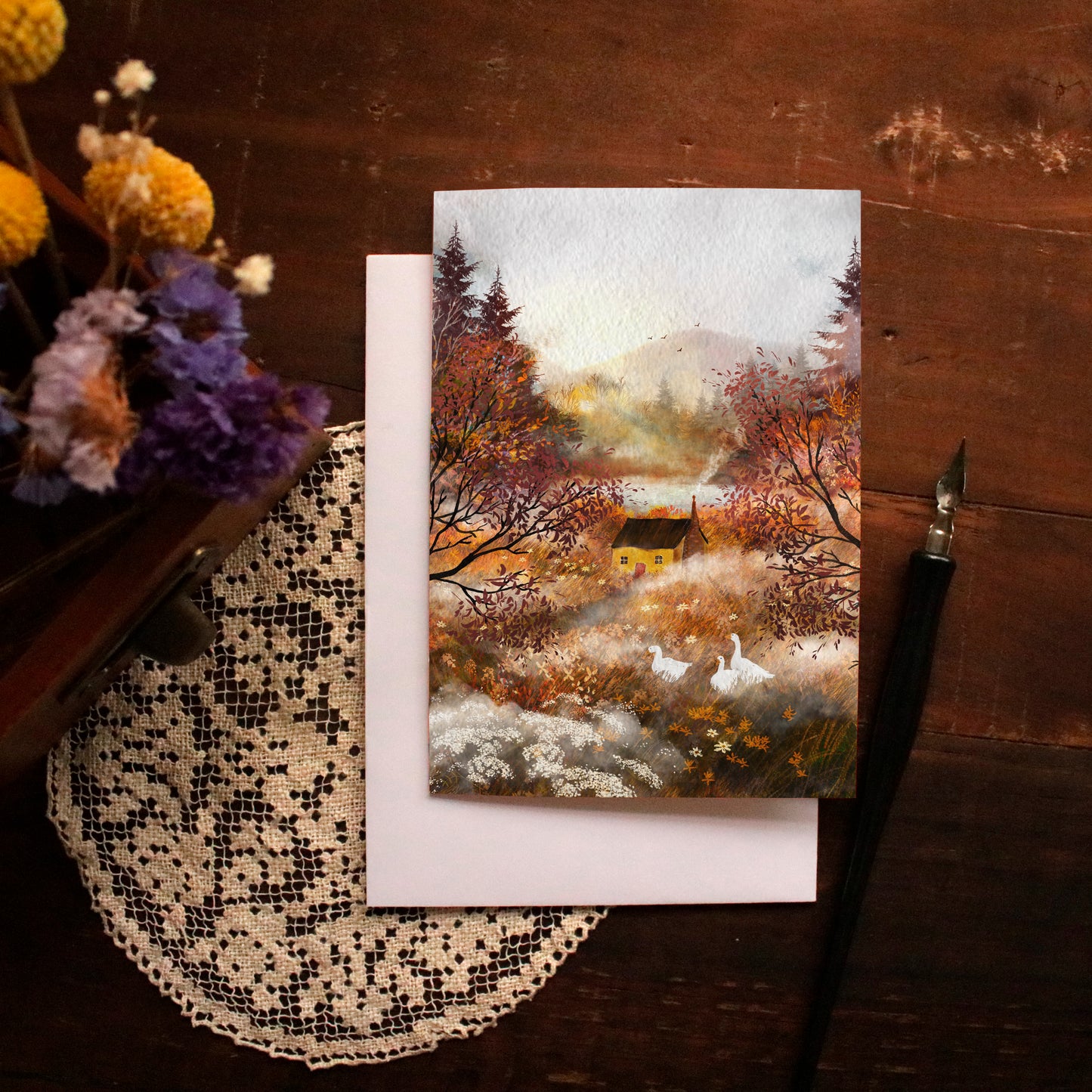 Greeting Card set of 2 "Late Autumn Days"