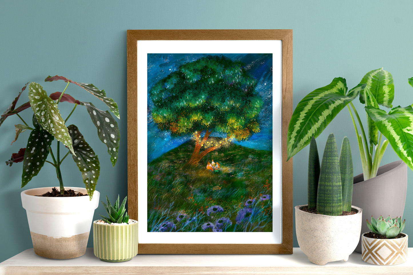 Giclee Fine Art Print "Summer Night Picnic"