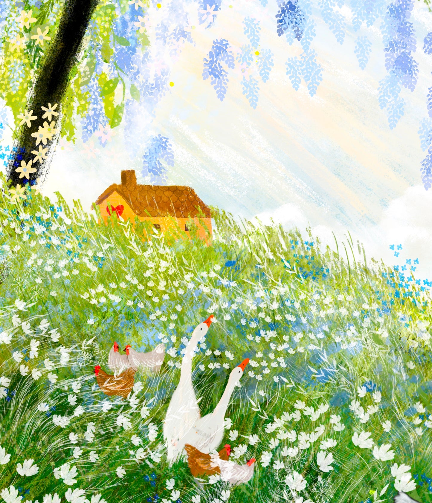 Giclee Fine Art Print "Curious Geese"
