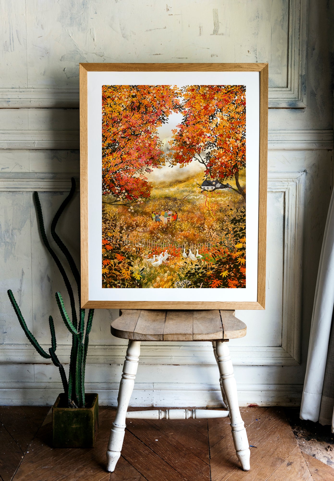Giclee Fine Art Print "Autumn Meadow Picnic"