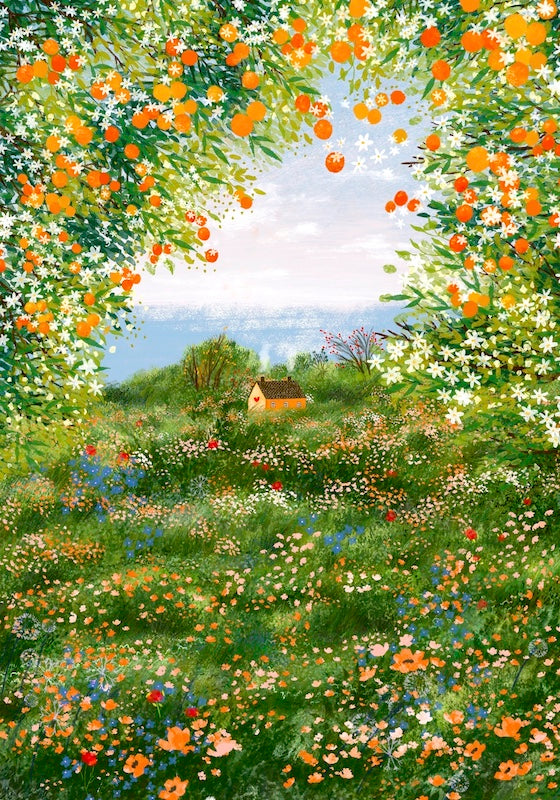 Giclee Fine Art Print "Oranges and Orange Cottage"