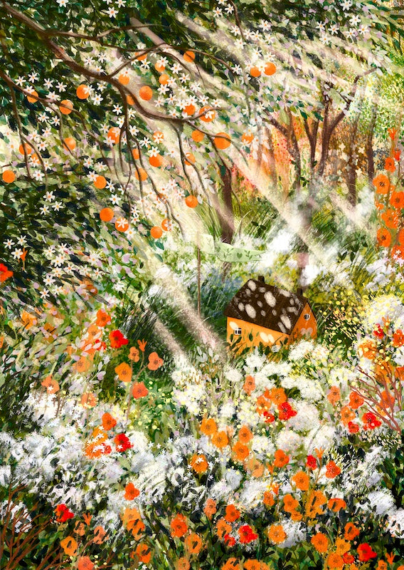 Giclee Fine Art Print "Orange Garden"