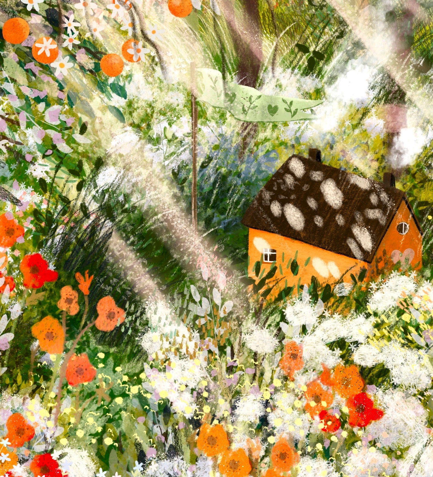 Giclee Fine Art Print "Orange Garden"