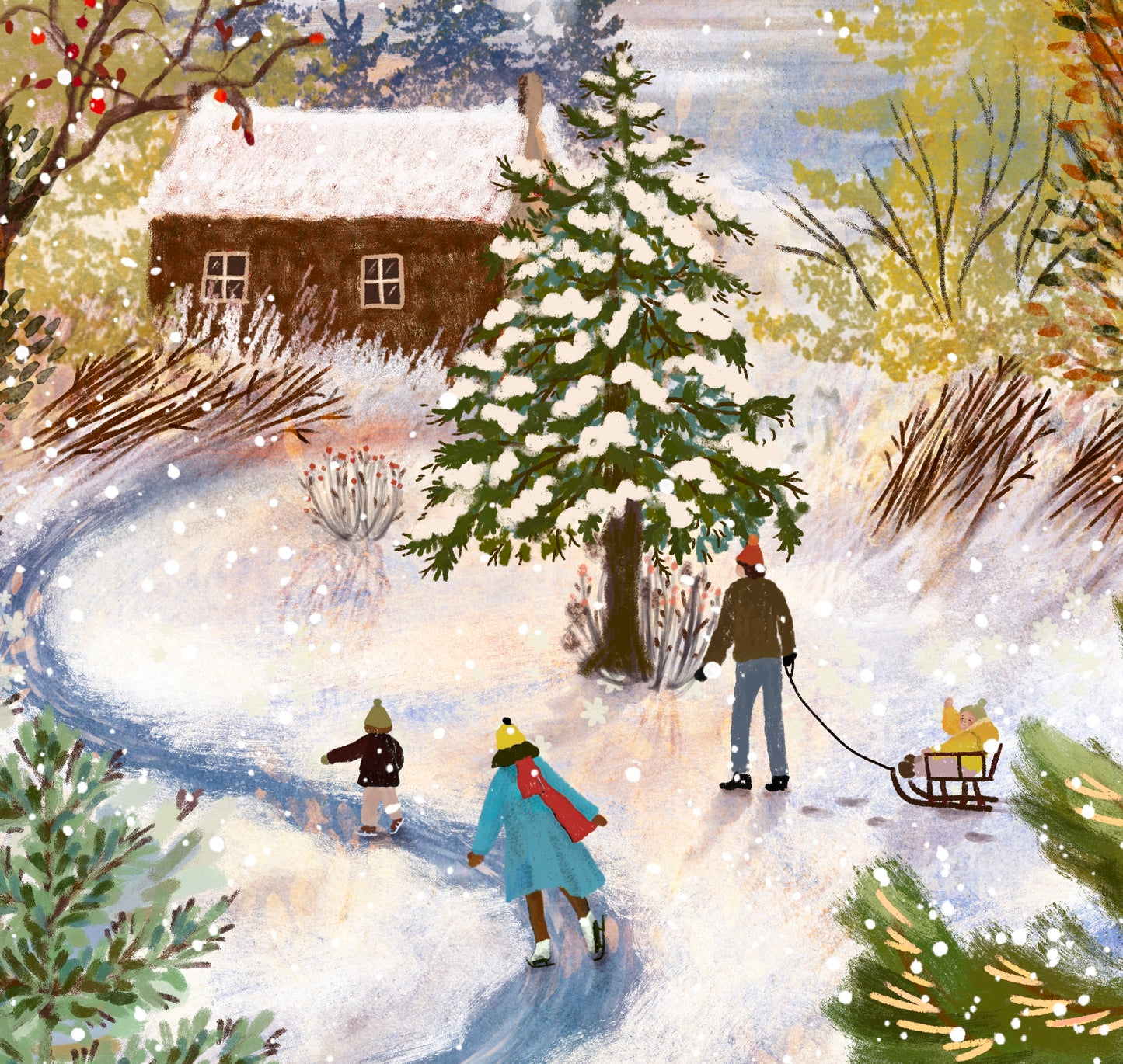 Giclee Fine Art Print "Frosty Fiery Winter Day"