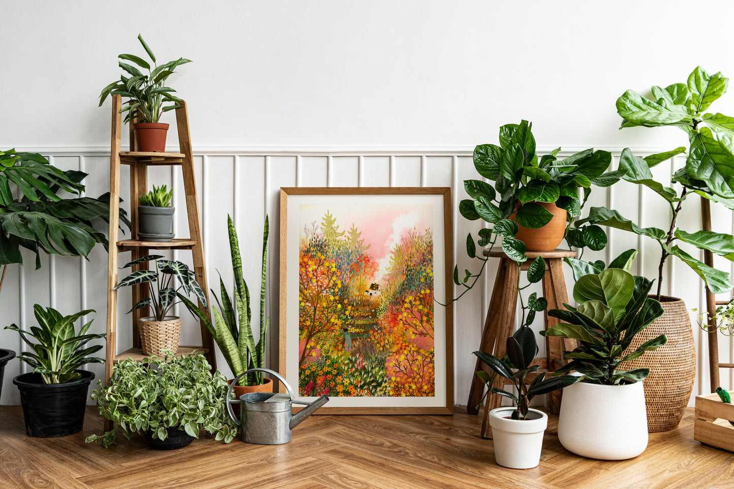 Giclee Fine Art Print "Me and my Chickens"