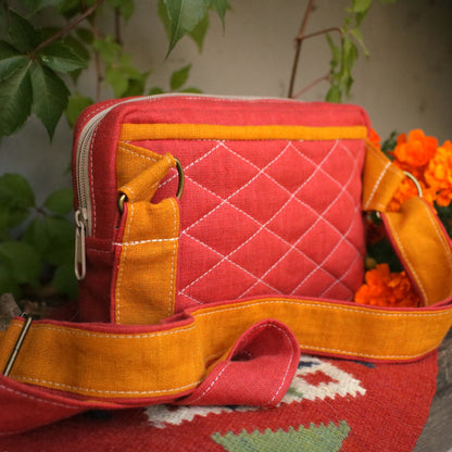 Patchwork Bum Bag "Scarlet Autumn"