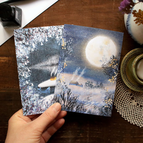 Greeting Card set of 2 "Winter Nights"