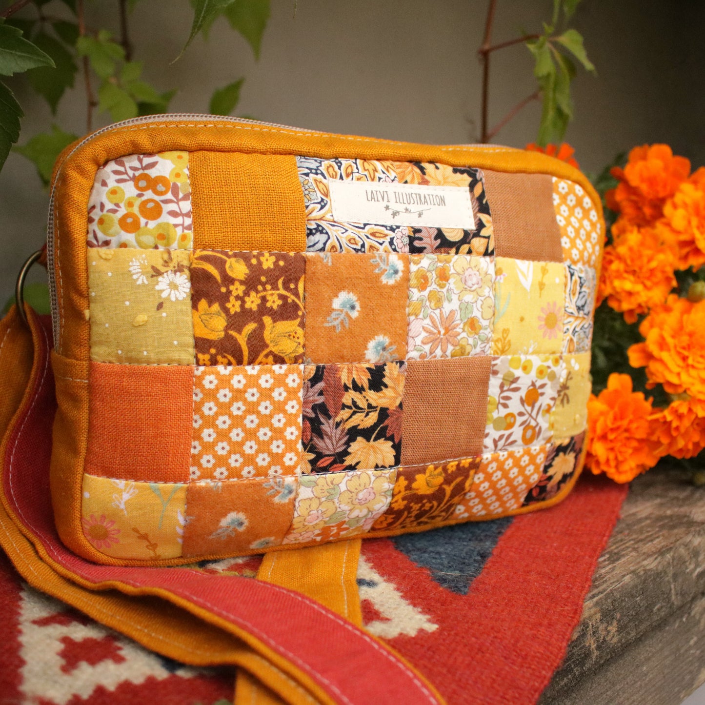 Patchwork Bum Bag "Golden Fields"