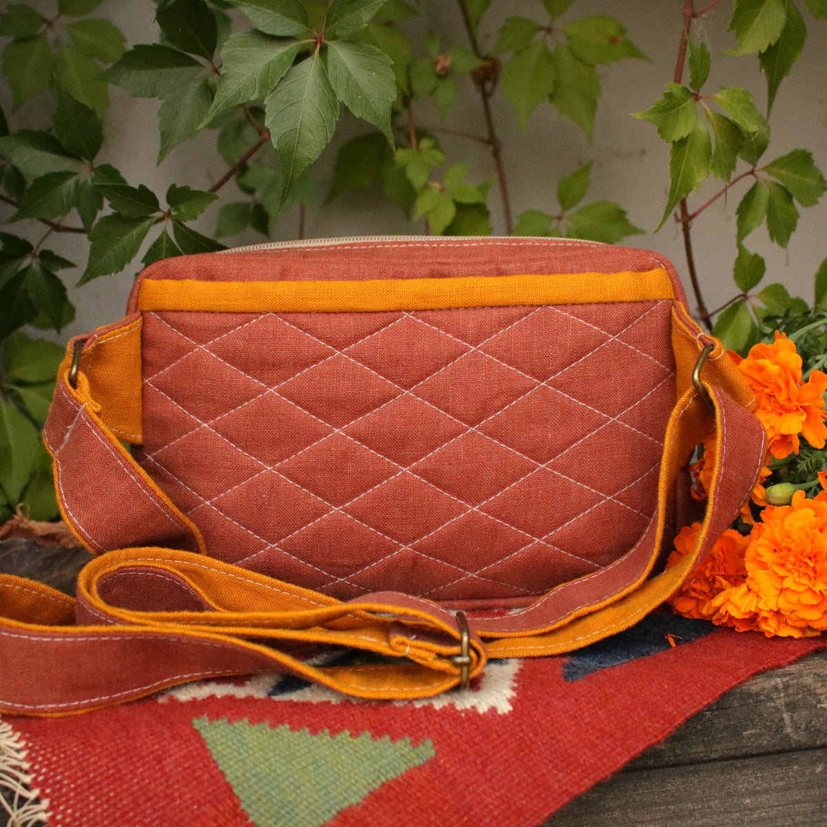 Patchwork Bum bag "Fallen Leaves"