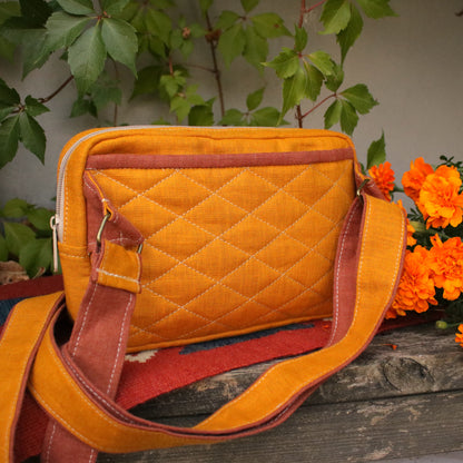 Patchwork Bum Bag "Mustard Leaves"