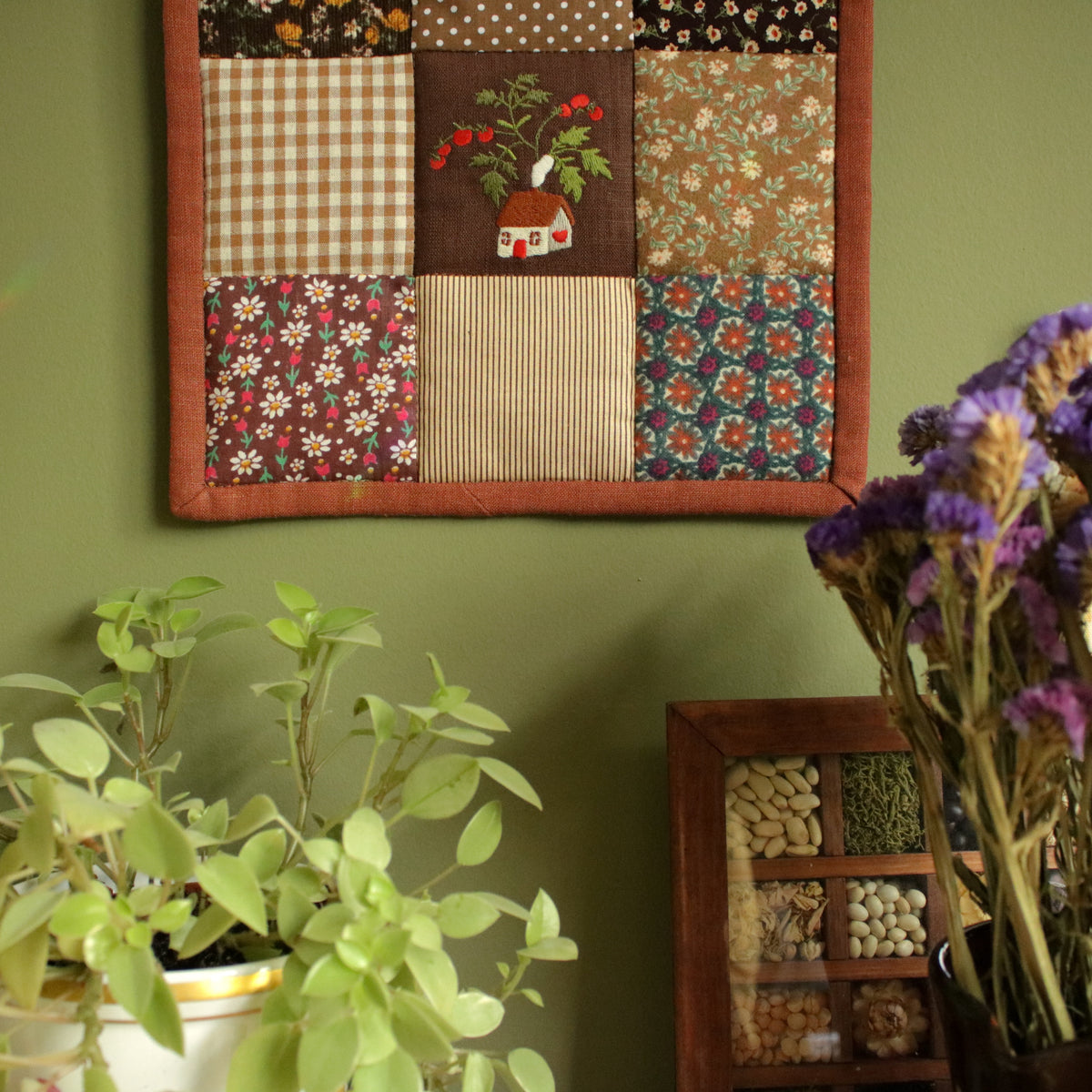 Patchwork Wall Hanging "Elderberry"