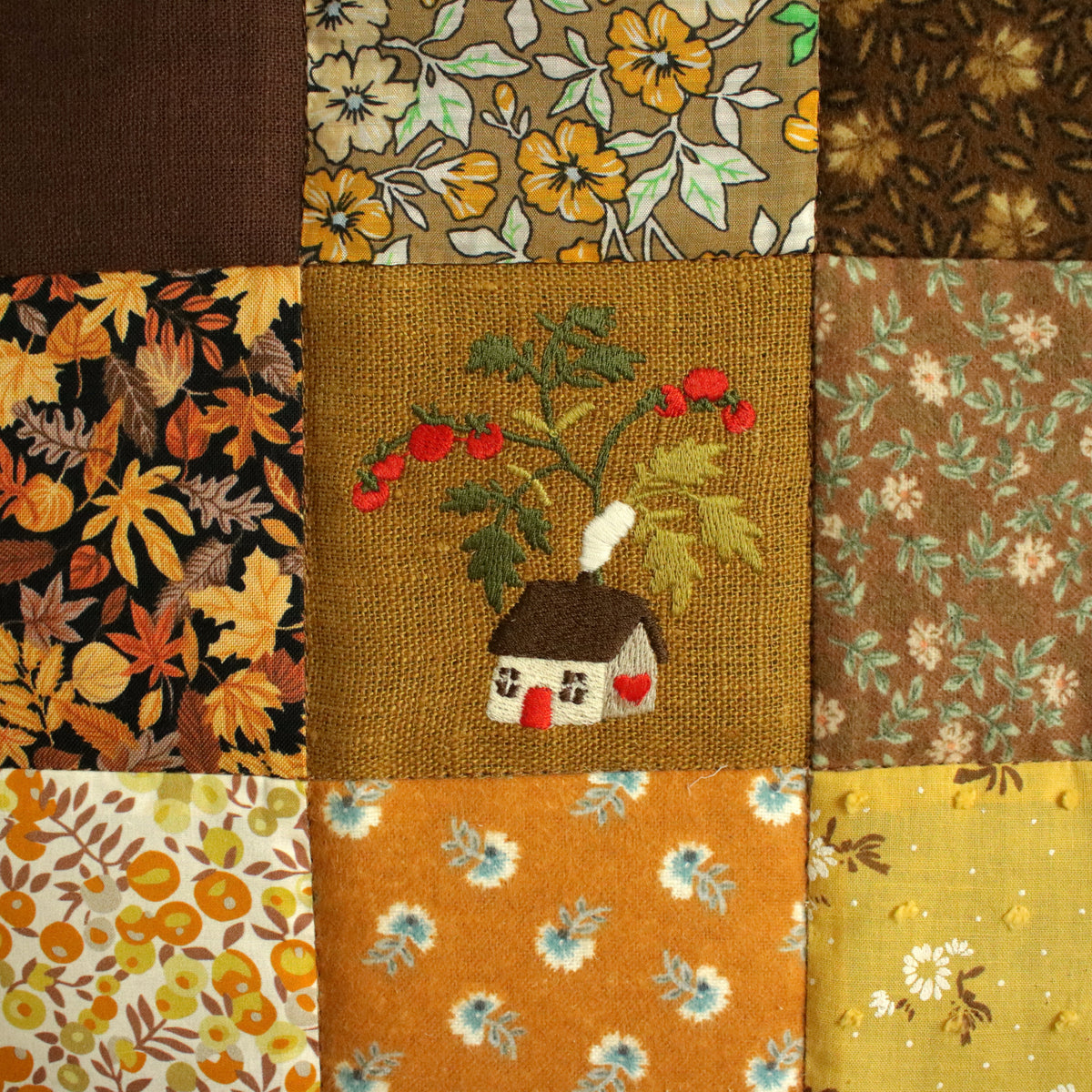 Patchwork Wall Hanging "Autumn Leaves"