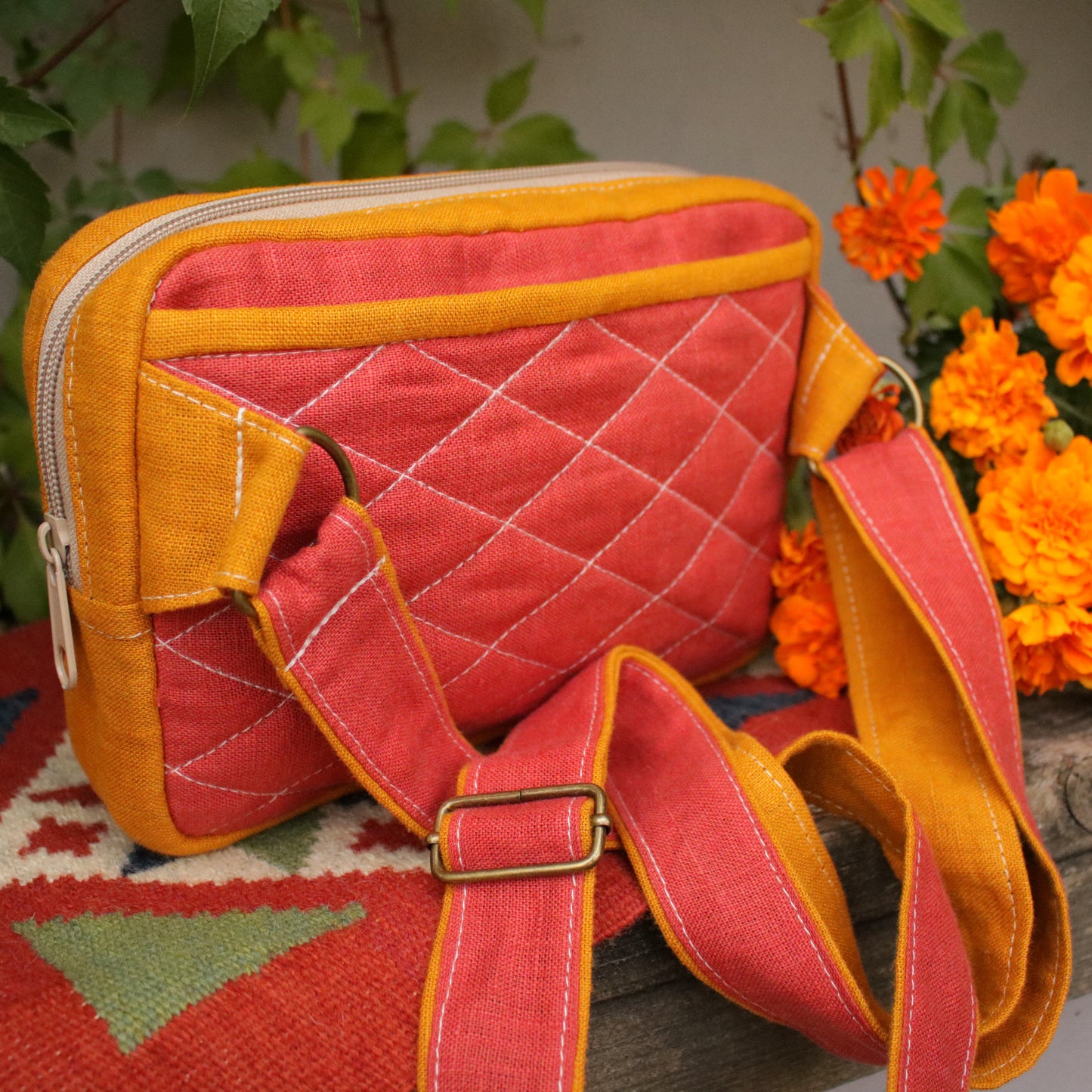 Patchwork Bum Bag "Golden Fields"