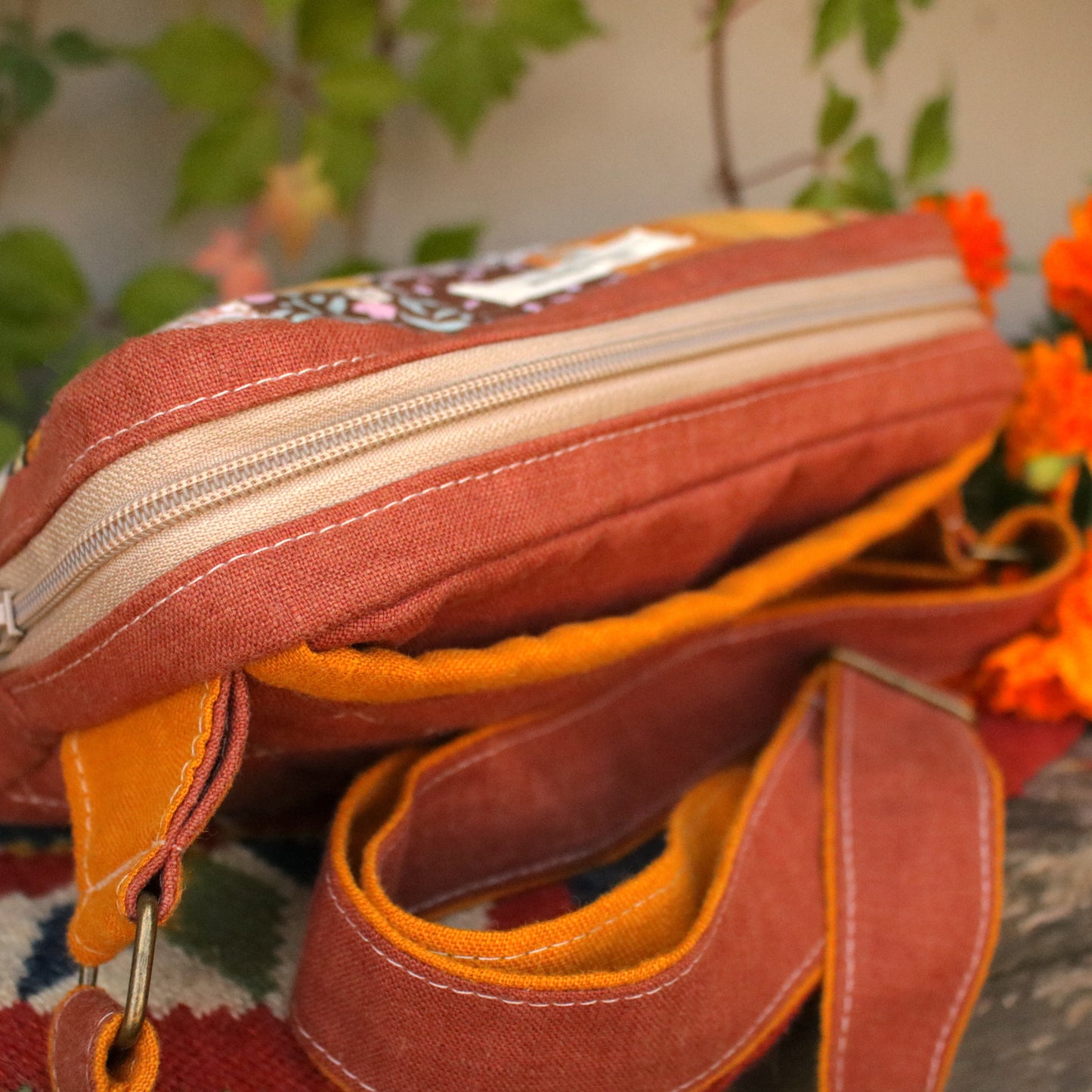 Patchwork Bum bag "Fallen Leaves"