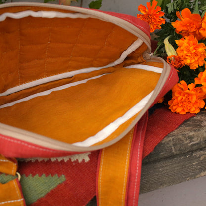 Patchwork Bum Bag "Scarlet Autumn"