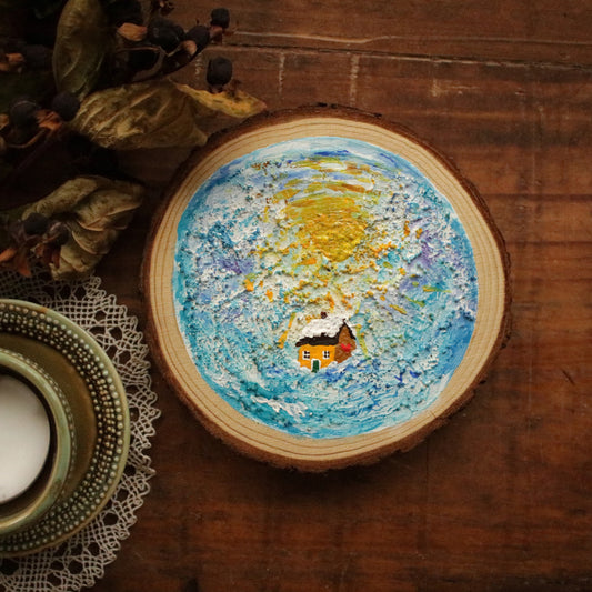 Original Woodslice Painting "Sunshine Through the Snow"