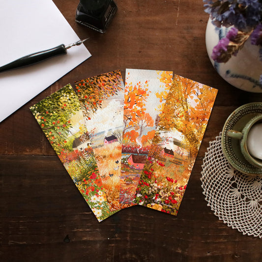 Set of 4 bookmarks "My Favourite Autumn"