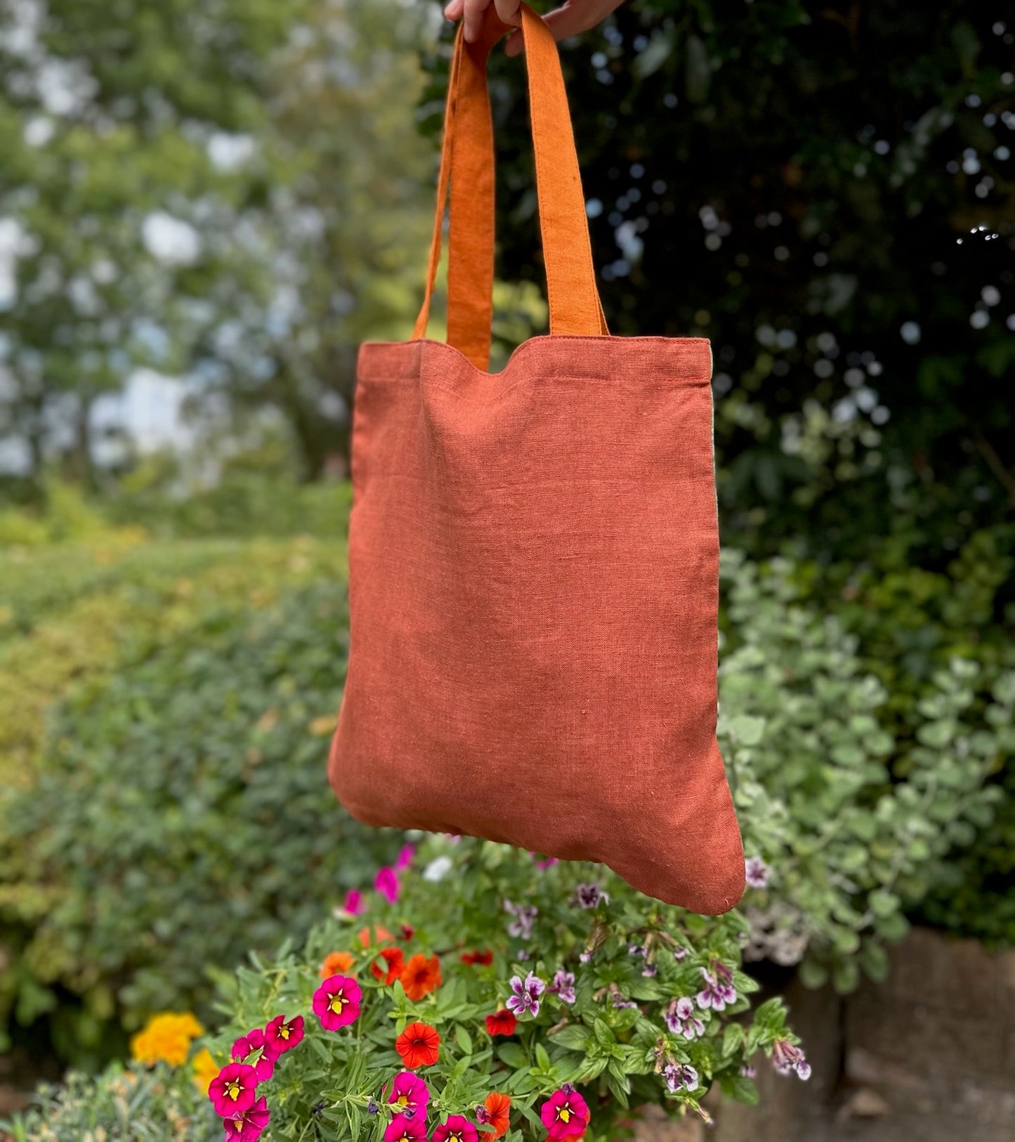 Handmade Linen Tote Bag