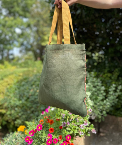 Handmade Linen Tote Bag