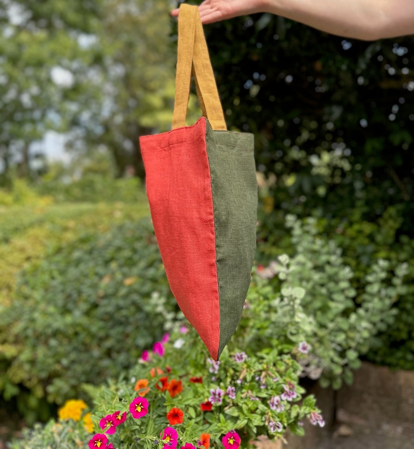 Handmade Linen Tote Bag