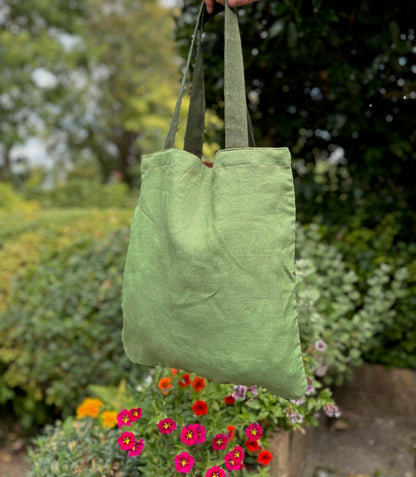 Handmade Linen Tote Bag