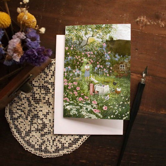 Greeting Card "Rose Garden Picnic"