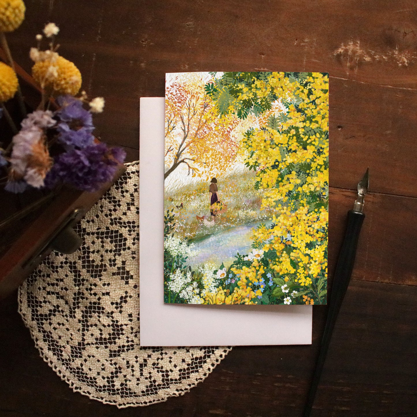 Greeting Card set of 4 "Blooming Springtime"