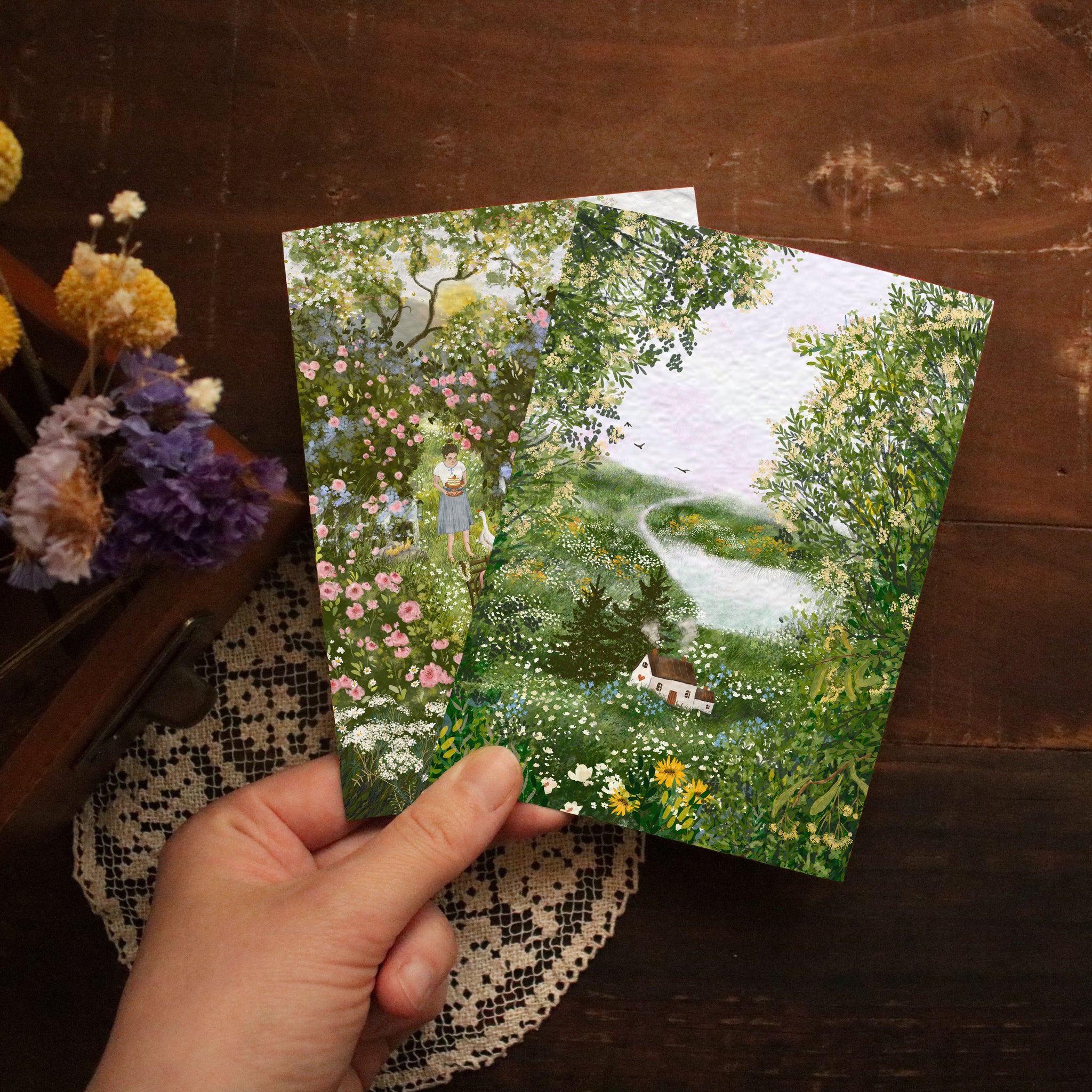 Greeting Card set of 2 "Smell of Summer"