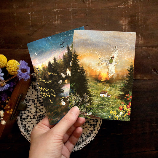 Greeting Card set of 2 "Magic of Childhood"