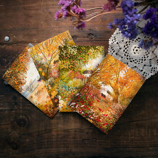 Greeting Card set of 4 "Autumn Days"
